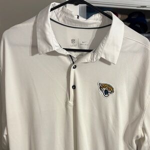 Nike Jacksonville Jaguars White Polo Shirt with Embroidered Logo